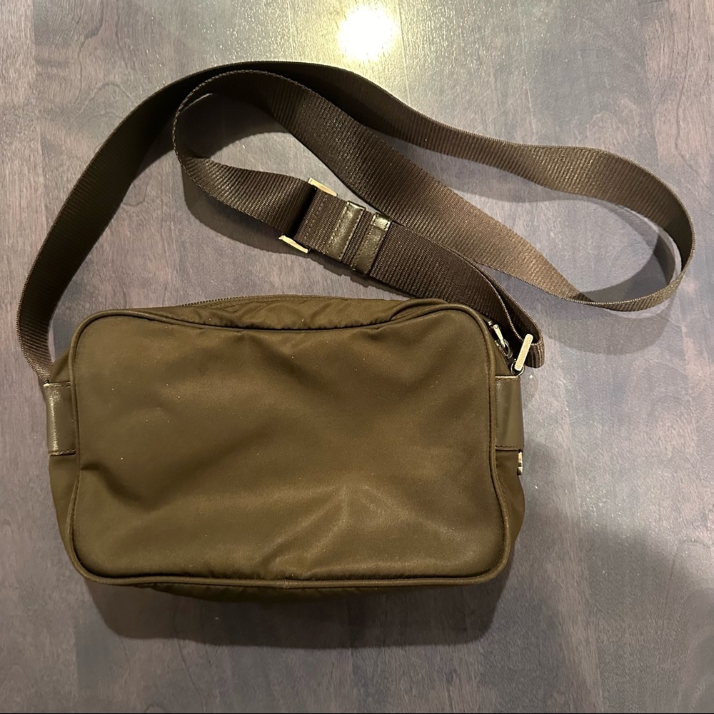 Prada Brown Nylon Crossbody Rectangular Messenger… - image 3